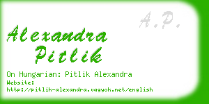 alexandra pitlik business card